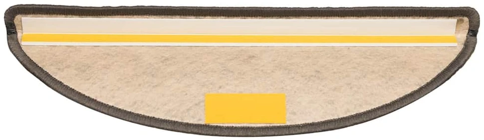 Lipnūs laiptų kilimėliai, 15vnt., rudi smėlio, 56x17x3cm