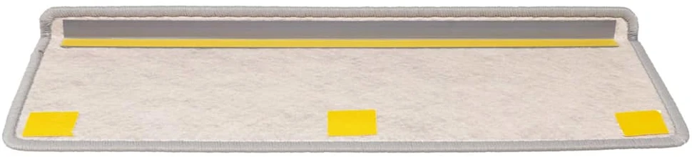 Lipnūs laiptų kilimėliai, 15vnt., smėlio spalvos, 65x21x4cm