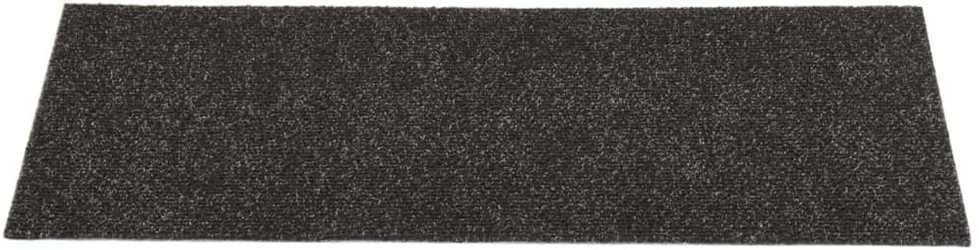 Lipnūs laiptų kilimėliai, 15vnt., rudi, 60x25cm, stačiakampiai