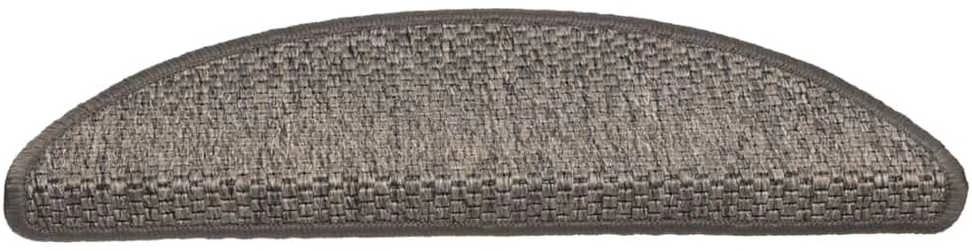 Lipnūs laiptų kilimėliai, 15vnt., rudi smėlio, 56x17x3cm