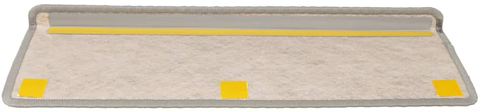 Lipnūs laiptų kilimėliai, 15vnt., sidabrinės spalvos, 65x21x4cm
