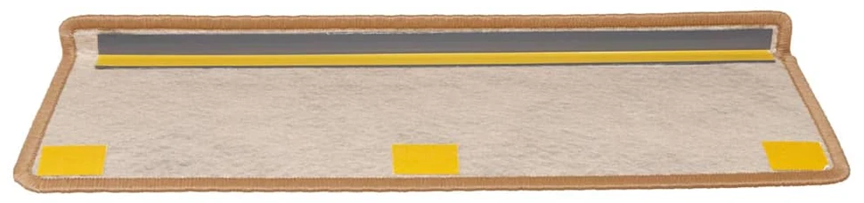 Lipnūs laiptų kilimėliai, 15vnt., oranžinės spalvos, 65x21x4cm