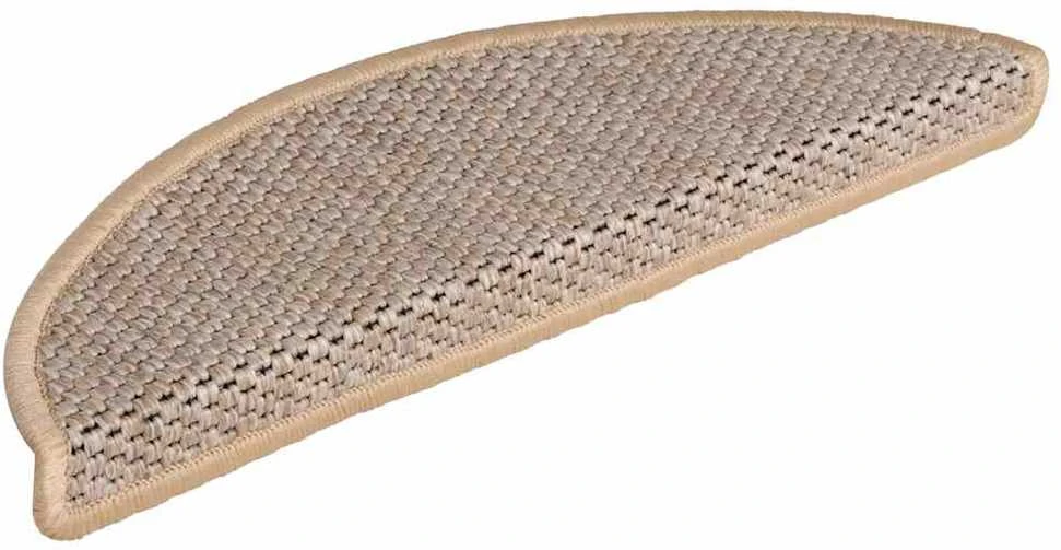 Lipnūs laiptų kilimėliai, 15vnt., smėlio spalvos, 56x17x3cm
