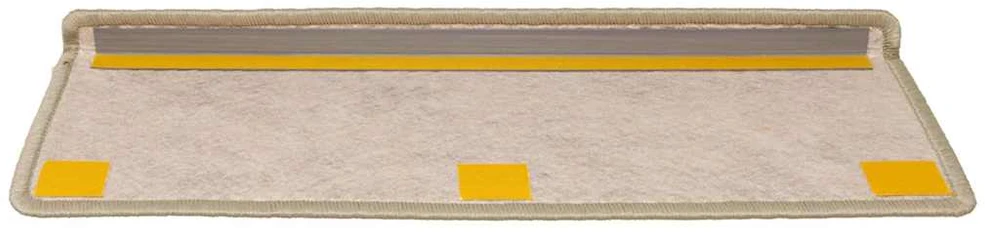 Lipnūs laiptų kilimėliai, 15vnt., pilkos spalvos, 65x21x4cm