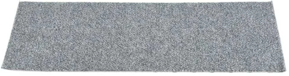 Lipnūs laiptų kilimėliai, 15vnt., šviesiai pilki, 60x25cm