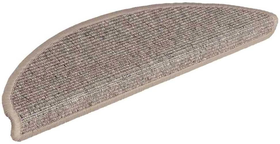 Lipnūs laiptų kilimėliai, 15vnt., tamsios smėlio, 56x17x3cm
