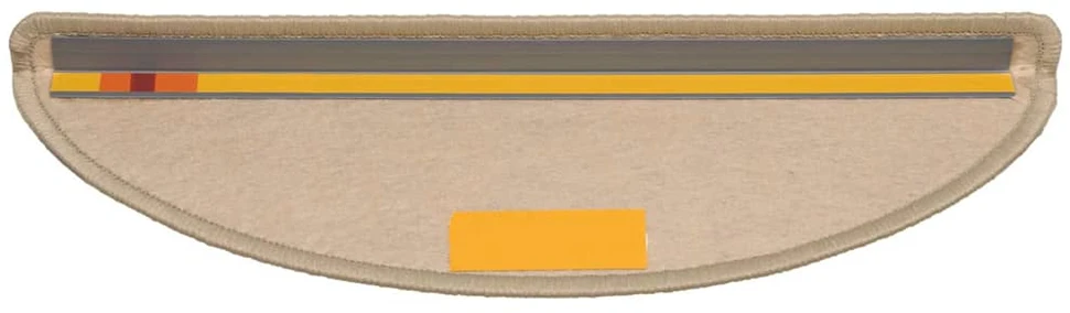 Lipnūs laiptų kilimėliai, 15vnt., tamsios smėlio, 56x17x3cm