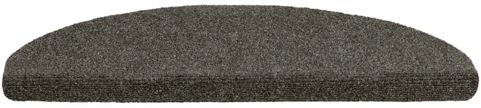 Laiptų kilimėliai, lipnūs, 20 vnt., 65x21x4 cm, antracito spalvos, pusapvaliai, dideli