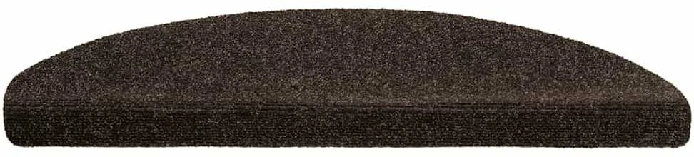 Laiptų kilimėliai, lipnūs, 20 vnt., 65x21x4 cm, tamsiai rudi, pusapvaliai, dideli