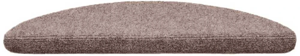 Laiptų kilimėliai, lipnūs, 30 vnt., 56x17x3 cm, šviesiai rudos spalvos, pusapvaliai