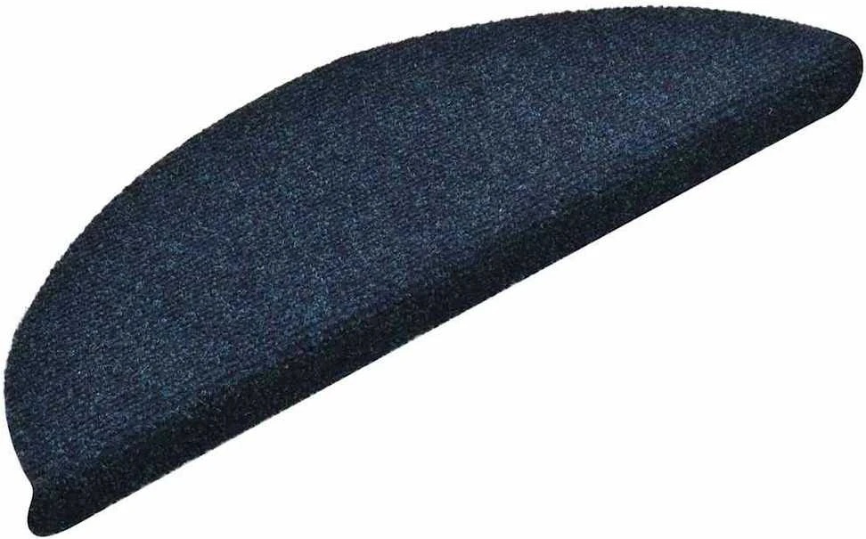 Laiptų kilimėliai, lipnūs, 30 vnt., 56x17x3 cm, tamsiai mėlyni, pusapvaliai
