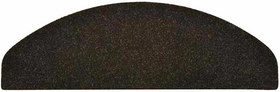 Laiptų kilimėliai, lipnūs, 30 vnt., 65x21x4 cm, tamsiai rudi, pusapvaliai, dideli