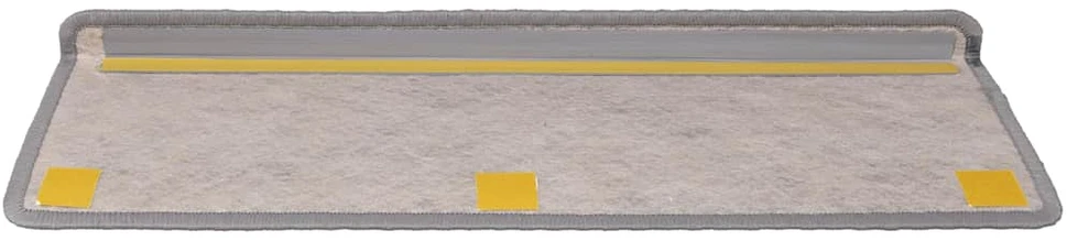 Lipnūs laiptų kilimėliai, 30vnt., sidabrinės spalvos, 65x21x4cm