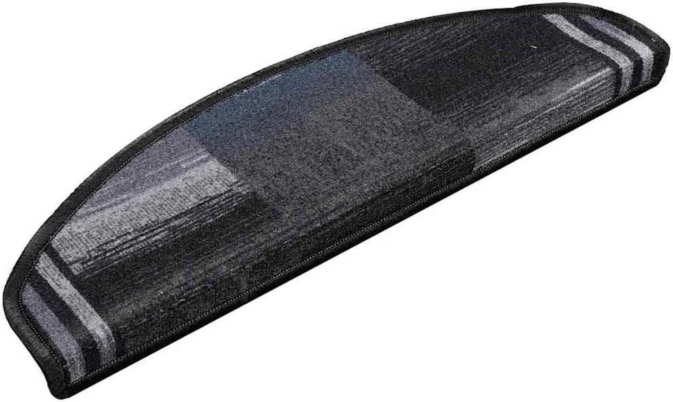 Lipnūs laiptų kilimėliai, 5vnt., juodi ir pilki, 65x21x4cm
