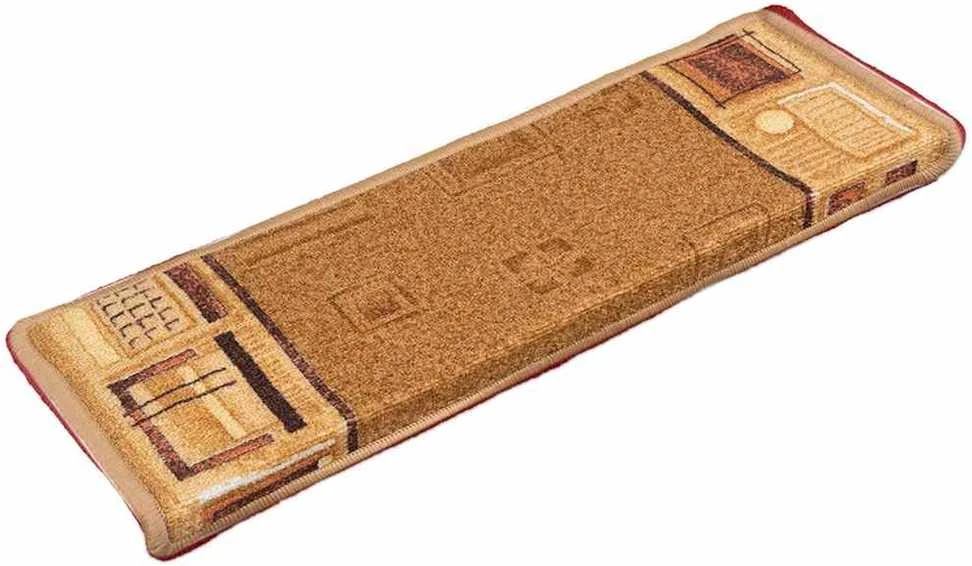 Lipnūs laiptų kilimėliai, 5vnt., smėlio spalvos, 65x21x4cm