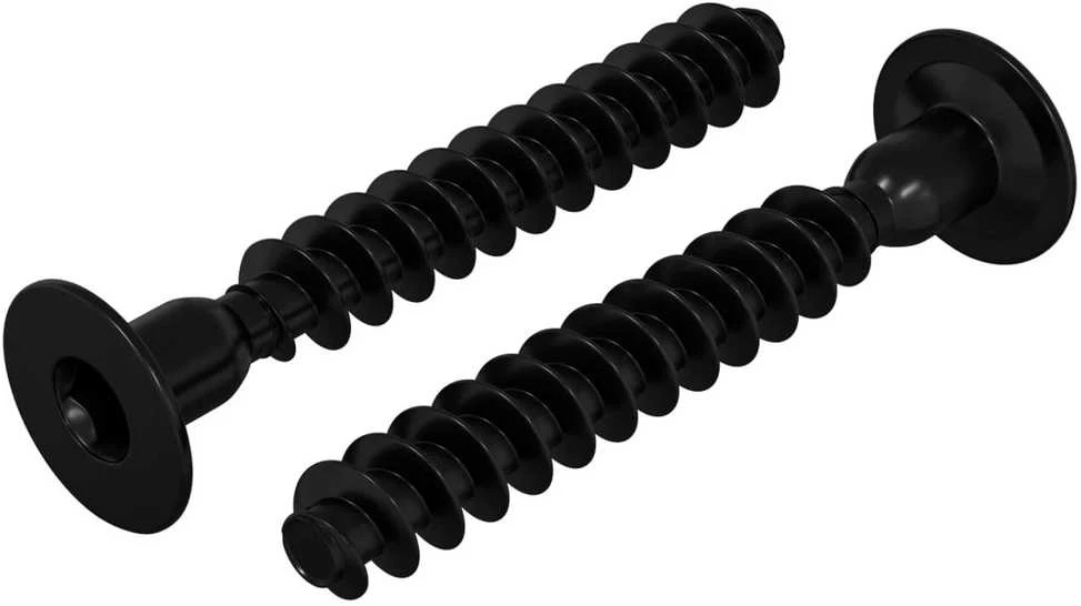 Lizdas su dangteliu varžtas 2 vnt. Juoda M5 x 40 mm Geležis