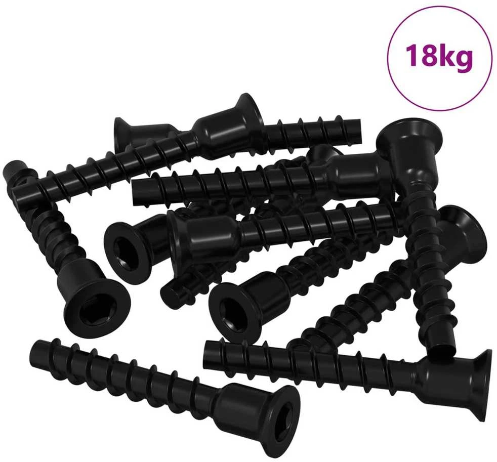 Lizdas su dangteliu varžtas 3072 vnt. Juoda 7 x 40 mm Geležis