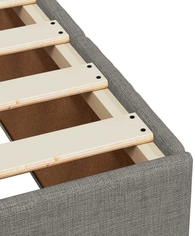 Lova su spyruoklėmis ir čiužiniu, taupe, 120x200 cm, audinys