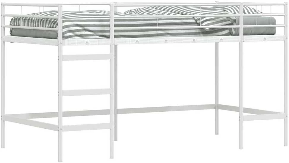 Lova Vaikų Lofto Lovos Rėmas Paprastas Balta 100 x 200 cm Plienas
