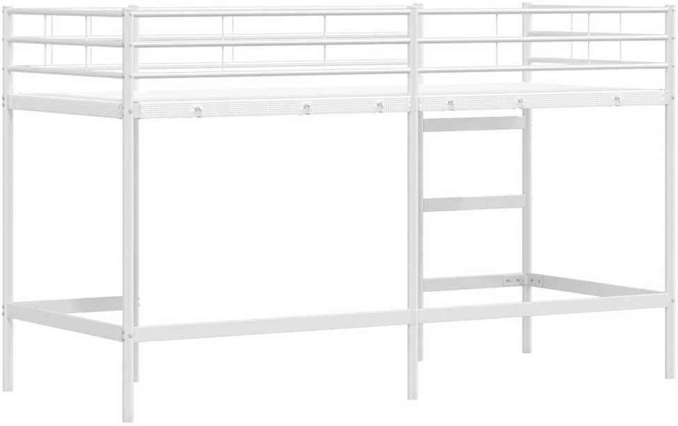 Lova Vaikų Lofto Lovos Rėmas Paprastas Balta 75 x 190 cm Plienas
