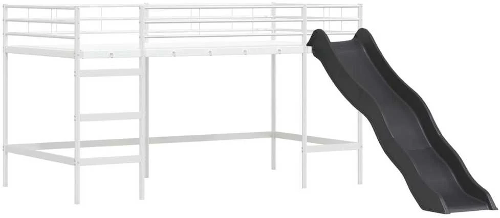 Vaikiška dvigulė lova Balta ir juoda 80 x 200 cm Metalas