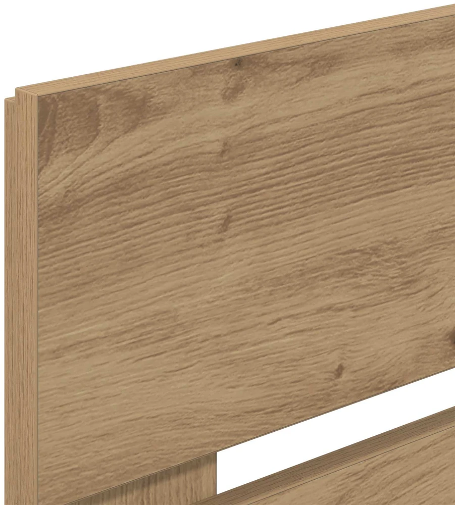 Lova Bed Frame with Storage and Headboard Artisan Oak 160 x 200 cm