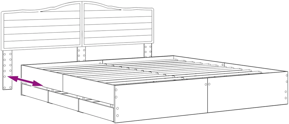 Lova Bed Frame with Storage and Headboard Artisan Oak 180 x 200 cm