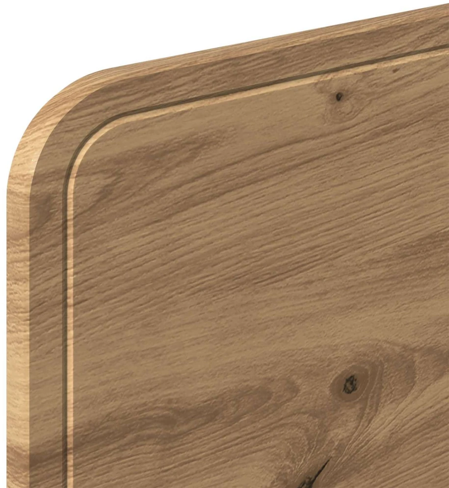 Lova Bed Frame with Storage and Headboard Artisan Oak 180 x 200 cm