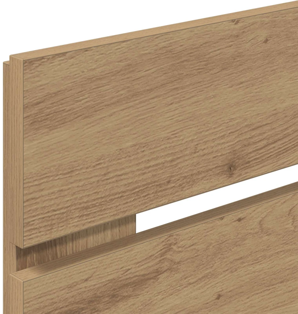 Lova Bed Frame with Storage and Headboard Artisan Oak 160 x 200 cm