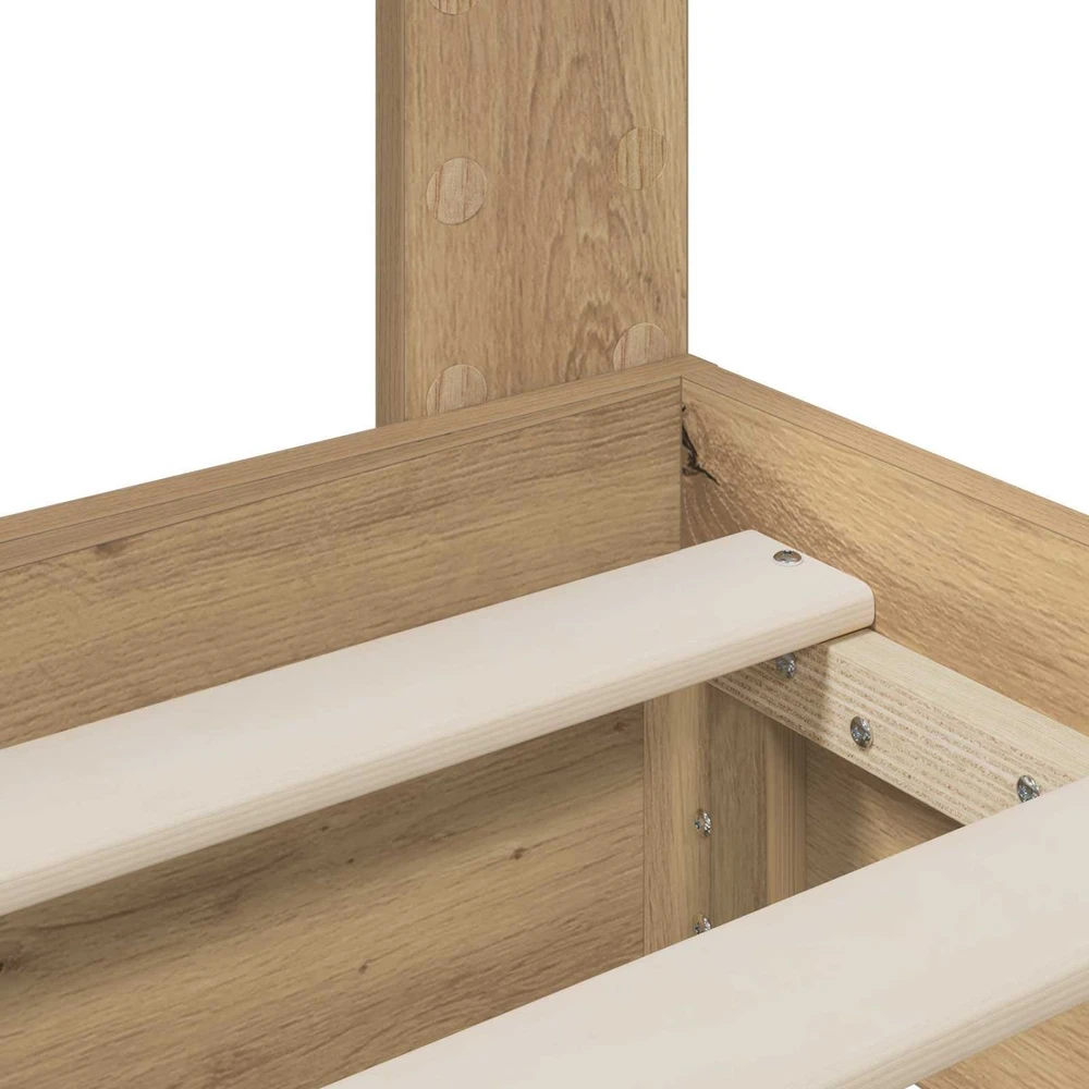 Lova Bed Frame with Storage and Headboard Artisan Oak 180 x 200 cm