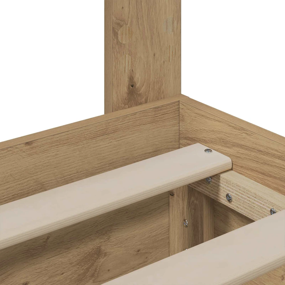 Lova Bed Frame with Storage and Headboard Artisan Oak 120 x 200 cm