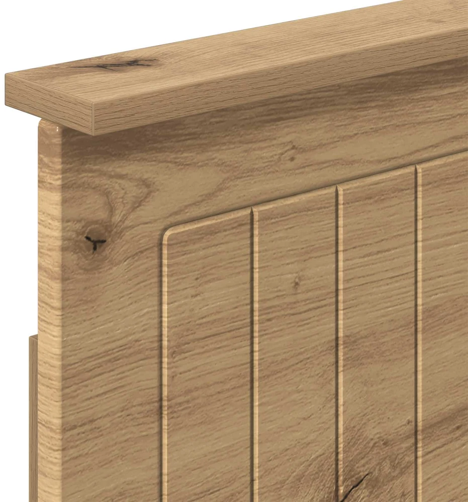 Lova Bed Frame with Storage and Headboard Artisan Oak 180 x 200 cm