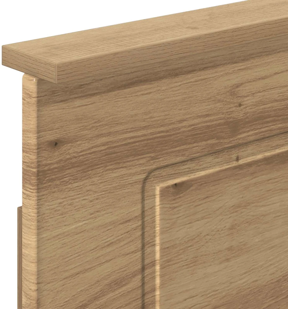 Lova Bed Frame with Storage and Headboard Artisan Oak 180 x 200 cm