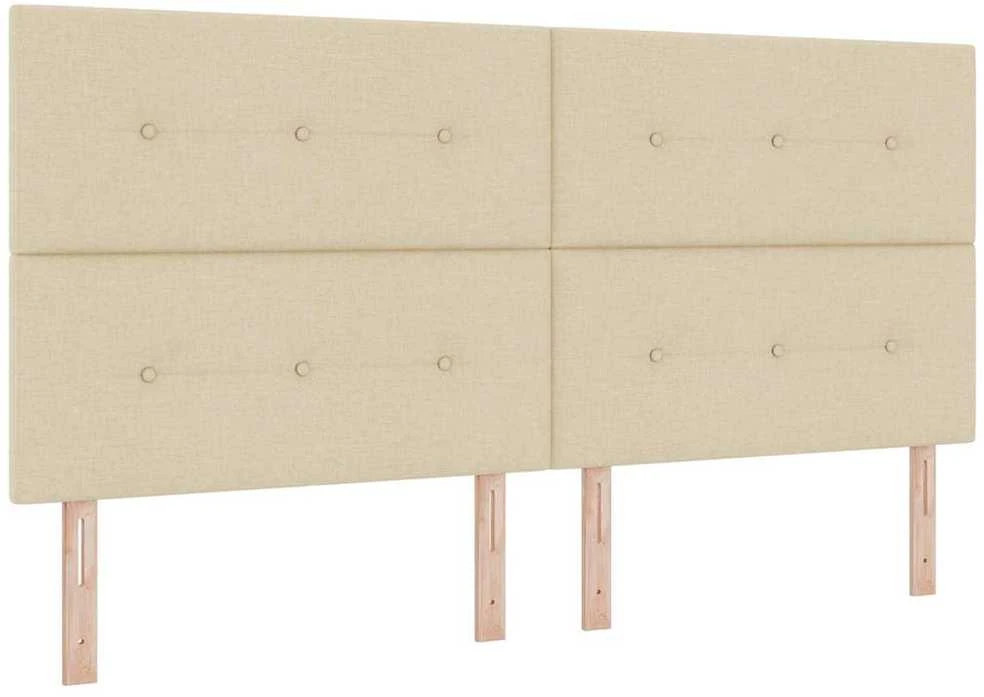 Kiemas lova su pagalve Kreminė 200 x 200 cm audinys