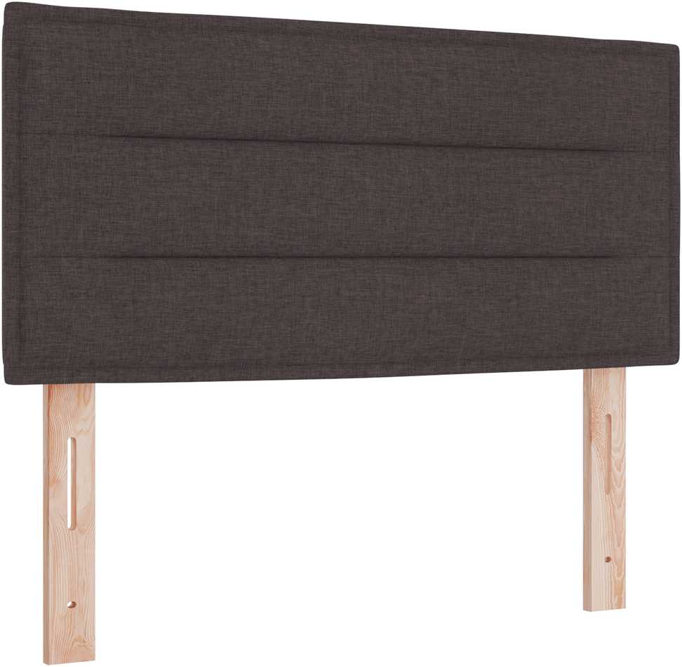 Kiemas lova su čiužiniu Tamsiai rudas 120 x 200 cm audinys