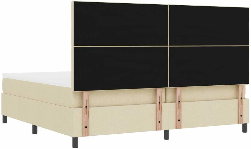 Kiemas lova su galvūgalio Kreminė 200 x 200 cm audinys