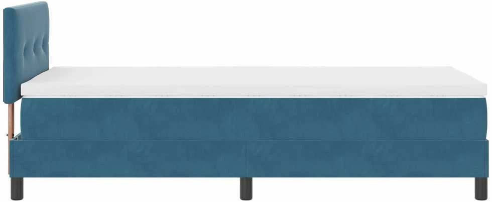 Kiemas lova su čiužiniu Tamsiai mėlyna 100 x 200 cm Aksomas