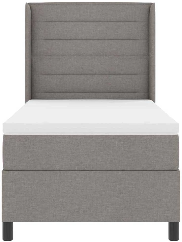 Kiemas lova su pagalve su galvūgalio Taupe 200 x 90 cm audinys