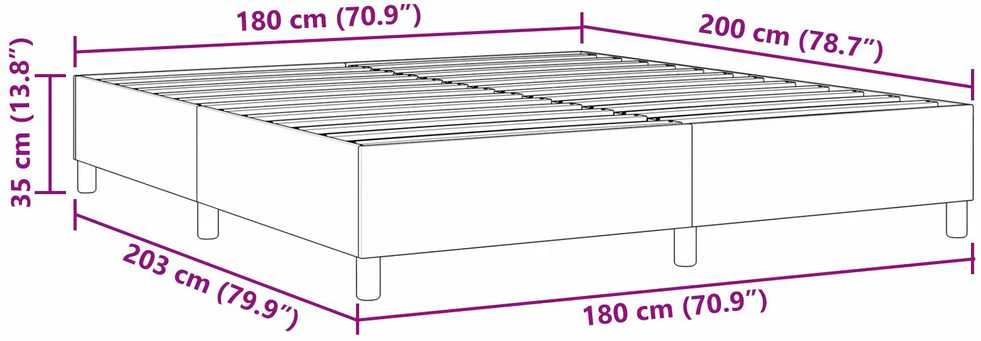 Platforminės lovos rėmas Mėlyna 180 x 200 cm Kordūrinis audinys