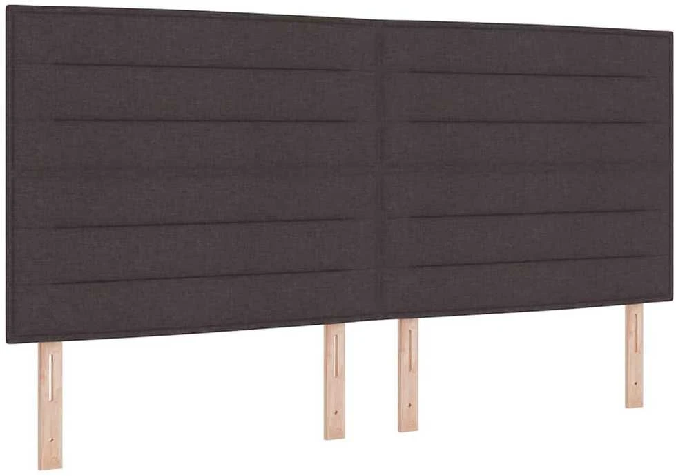 Kiemas lova su čiužiniu Tamsiai rudas 200 x 200 cm audinys