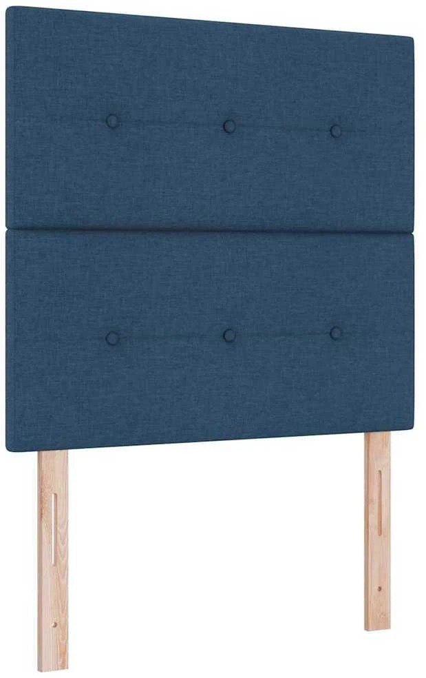 LED Čiužinio Lova su galvūgalio Mėlyna 100 x 200 cm audinys