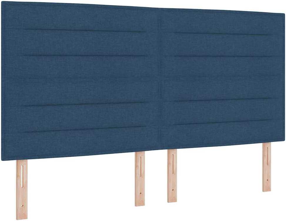 LED Čiužinio Lova su čiužiniu Mėlyna 200 x 200 cm audinys