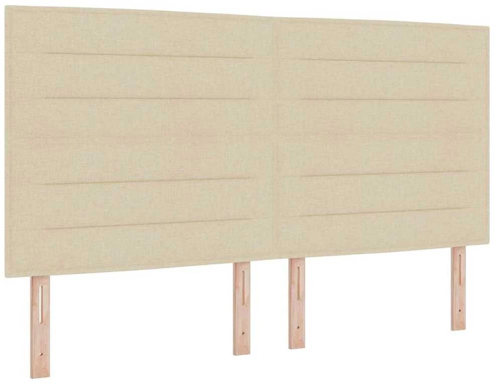 Kiemas lova su čiužiniu Kreminė 200 x 200 cm audinys
