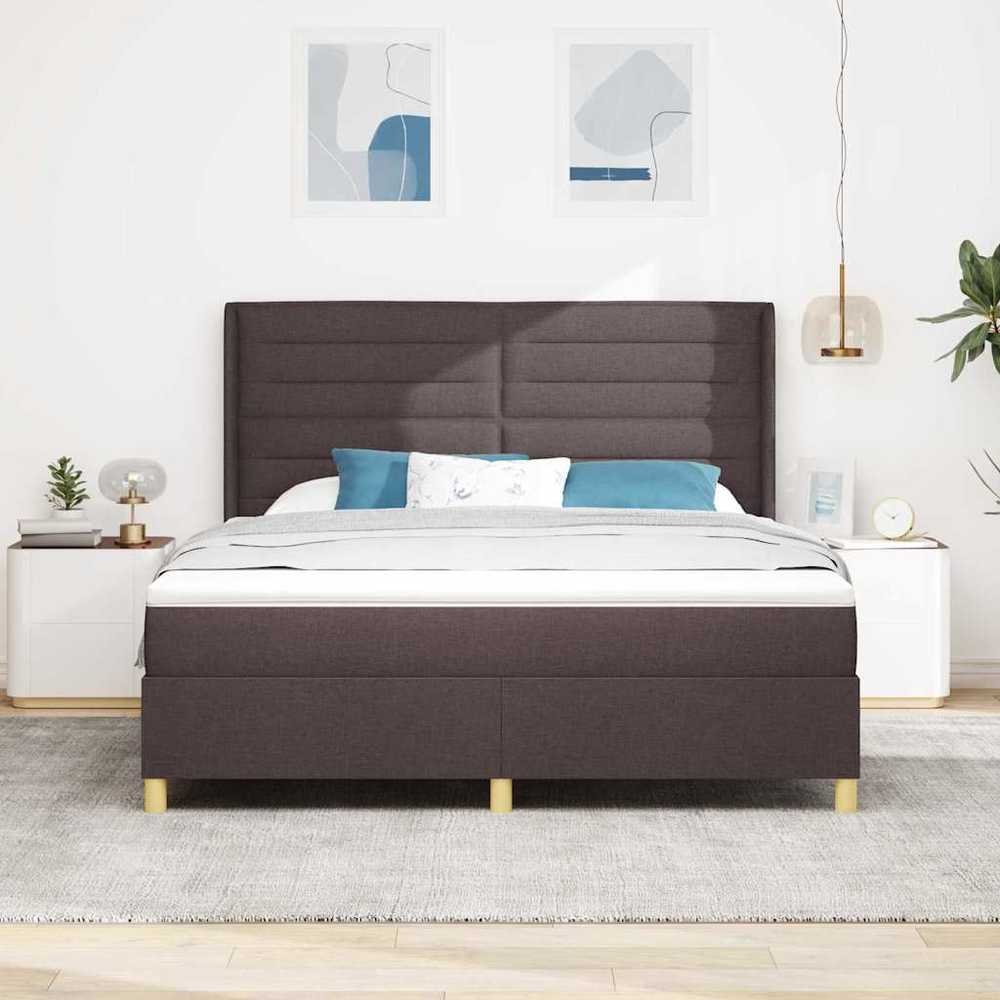 Kiemas lova su LED juostelėmis Ruda 180 x 200 cm audinys