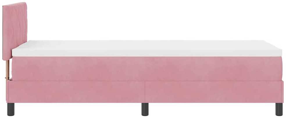 LED Čiužinio Lova su LED juostelėmis Rožinė 80 x 200 cm Aksomas