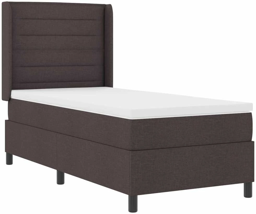 Kiemas lova su pagalve Tamsiai rudas 190 x 90 cm audinys
