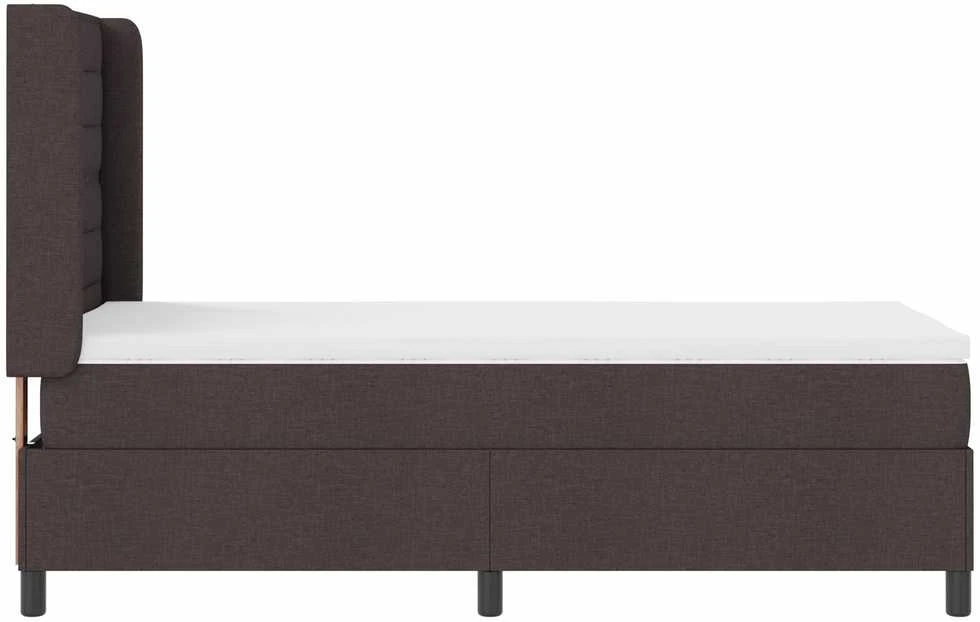 Kiemas lova su pagalve Tamsiai rudas 190 x 90 cm audinys