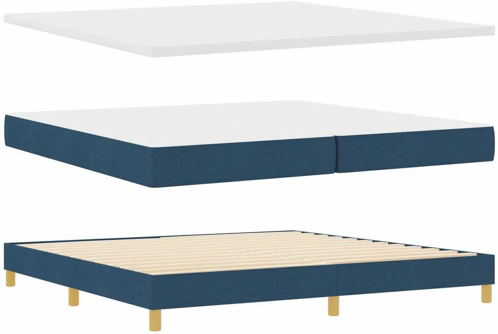 Kiemas lova su pagalve Mėlyna 200 x 200 cm audinys
