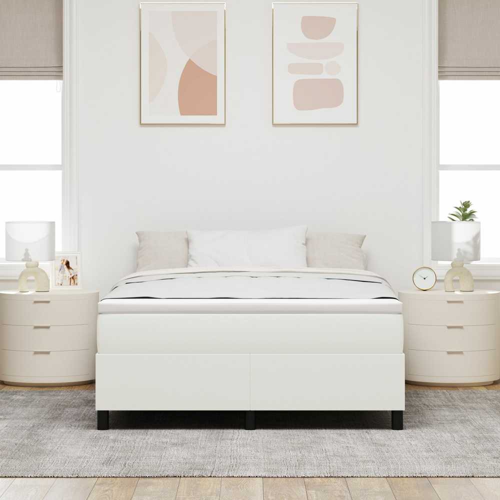 Kiemas lova Kremas ir balta 140 x 200 cm Kordūrinis audinys