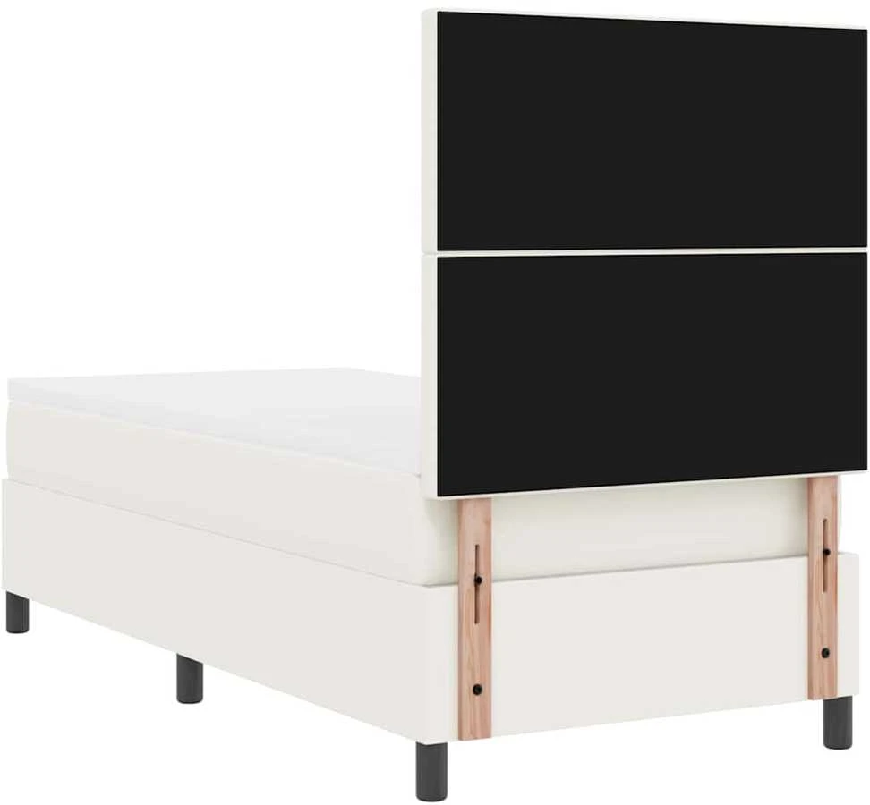 LED Čiužinio Lova su galvūgalio Kremas ir balta 80 x 200 cm